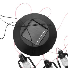 3X Changing Solar Powered Lanterns Wind Chime Wind Mobile LED Light, Gzero Spiral Spinner Windchime Portable Chime