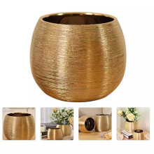 2X Keramik Blumen Topf Pflanzer Einzigartiger Vergoldeter Kreativer Blumen Topf Sukkulenter Blumen Topf Blumen Vase Blumen Topf