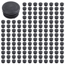 Plastic Round Cap Chair Table Legs Ribbed Tube Insert 22mm Dia 150 Pcs