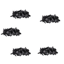 5mm x 5mm Hole Dia Black Plastic Rivets Fastener Push Clips 240 Pcs