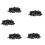 5mm x 5mm Hole Dia Black Plastic Rivets Fastener Push Clips 240 Pcs 1