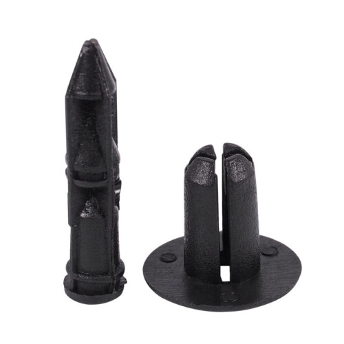 400Pcs Car Molding Door  5mm Hole Plastic Rivets Fixing Black. 2