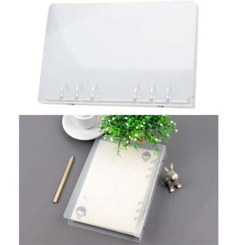 3X 6-Ring Binder Plastic File Folder, Suitable for Letter-Sized Office Supplies A5 2