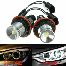 4Pair 8000K White LED Angel Eye Halo Light Bulbs Lamps for E39 E53 E60 E63 E64 E66 E87 5 6 7 X3 X5