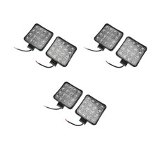 6 Pcs 48W 6000K LED Spot Square Work Lights Lamp Tractor SUV Truck 4WD 12V 24V
