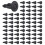 600Pcs Car Molding Door  5mm Hole Plastic Rivets Fixing Black. 1