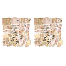 520Pcs Vintage Scrapbooking Stickers Pack,DIY Retro Journaling Supplies Stickers Kit,Flowers Scrapbook Paper Accessories