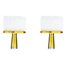 2X Barber NeCk Duster Cleaning Face Hair Brush for Hair Cutting SweePing Brushes Cleaner Barber AccESSories Tool Gold
