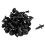 6mm Hole Dia Black Plastic Rivets Fastener  Bumper Push 120pcs 3