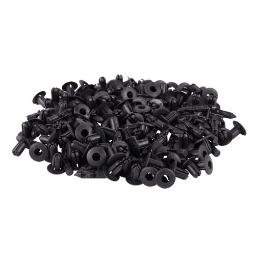 600Pcs Car Molding Door  5mm Hole Plastic Rivets Fixing Black. 1
