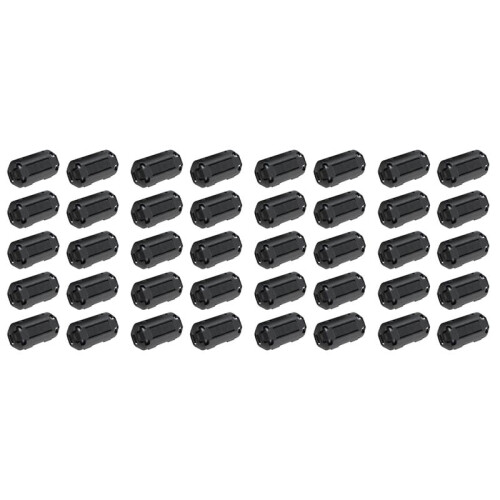 40 Pcs Movable 7mm Inner Diameter Black Ferrite Core Ring Cable Clip