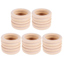 75 Pcs Anéis de Madeira Natural 70mm Anel de Macramé Inacabado de Madeira Círculos de Madeira para FabricaçãO de Joias com Pingente de Anel de