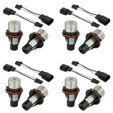 4 Paar 8000 K Weiße LED Angel Eye Halo Glühbirnen Lampen für E39 E53 E60 E63 E64 E66 E87 5 6 7 X3 X5