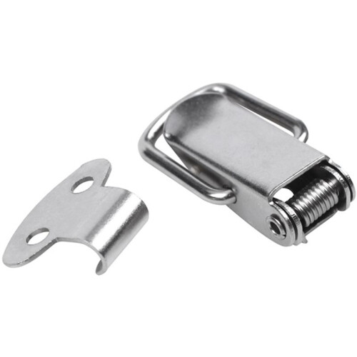 Cabinet Silver Tone Spring Loaded Toggle   Hasp 16 Pcs 1