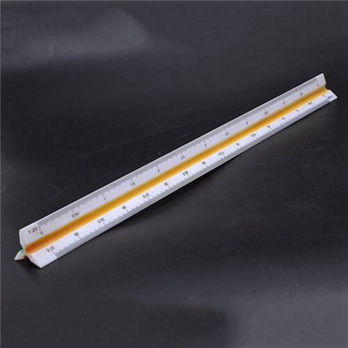 20X 1:20 1:25 1:50 1:75 1:100 1:125 RéGua de Escala Triangular de PláStico 2