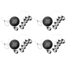4X Changing Solar Powered Lanterns Wind Chime Wind Mobile LED Light, Gzero Spiral Spinner Windchime