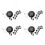 4X Changing Solar Powered Lanterns Wind Chime Wind Mobile LED Light, Gzero Spiral Spinner Windchime 1