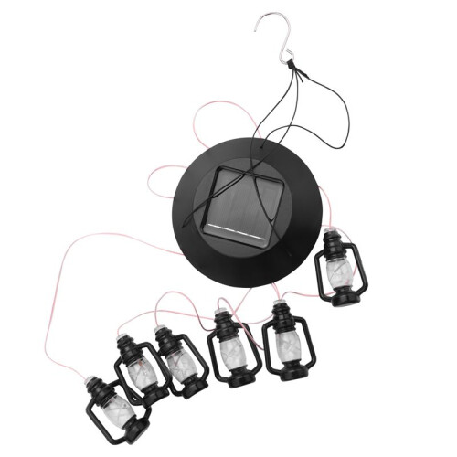 4X Changing Solar Powered Lanterns Wind Chime Wind Mobile LED Light, Gzero Spiral Spinner Windchime 1