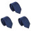 3X Polyester Narrow Neck Tie Skinny Solid Dark  Thin Necktie for Men (2 Inch Max Width) 1
