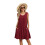Loose Tank Dress Wine Red M 1