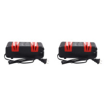 2X 220V Automatic Quick Knife Sharpener Household Electric Knife Cutter Sharpener Stone Magic Knife Sharpener-US Plug