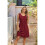 Loose Tank Dress Wine Red M 5