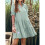 Women'S Pleated Mid Sleeve Dress Light Green M 4