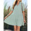 Women'S Pleated Mid Sleeve Dress Light Green M 2