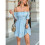 Solid Color Ruffled Short-Sleeved Dress for Women  M 4