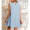 Solid Color Round Neck Sleeveless Vest Dress Light  S 4