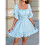Solid Color Ruffled Short-Sleeved Dress for Women  M 2