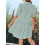 Women'S Pleated Mid Sleeve Dress Light Green M 5