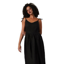 Women'S 2025 Summer Maxi Dress V Neck Spaghetti Strap Dress Backless Sleeveless Casual Party Beach Dresses Black L