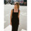 Women'S Basic Tank Bodycon Sleeveless Solid Casual Long Dress Black L 2