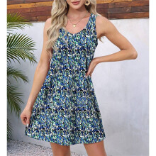 Vestidos de Verão para Mulheres, Vestido de Verão Casual com Bolso, Saída de Praia, Maiô Cor 4 M