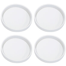 4 Pack Groß Diy Rund Coaster Silikon Form, Durch Messer 3,94 Zoll / 10 Cm, Formen Zum Gießen Mit Harz, Zement