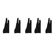 5 Pack KüNstler Handschuhe für Tablet Digital Zeichnung Handschuh Zwei Finger Verdicken HandfläChen Abweisung Handschuh für Grafik Pad (S)