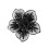 Flower Embellishment Polyester Mend Suitable for Garments-Black 1