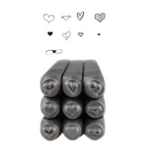 9pcs Love Series Steel Stamp Metal Stamping Tools for