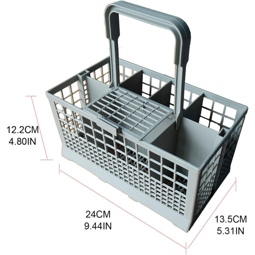 Universal Replacement Dishwasher Cutlery Basket with 7 Compartments, Fits Most Full Size Models 1