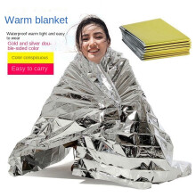 4pcs outdoor emergency blanket, thermal blanket, sun protection and rainproof aluminum film tent