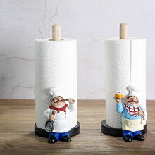 Houten palen, geschikt voor grote papierrollen, comfortabele vilten voetjes aan de onderkant, montage vereist, geschikt voor dessertwinkels en cafés.