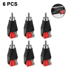 CCTV Balun Wizard, soldeerloze AV-schroefklemadapter, puur koperen phono RCA-male voor industriële projecten, veerdrukconnector voor