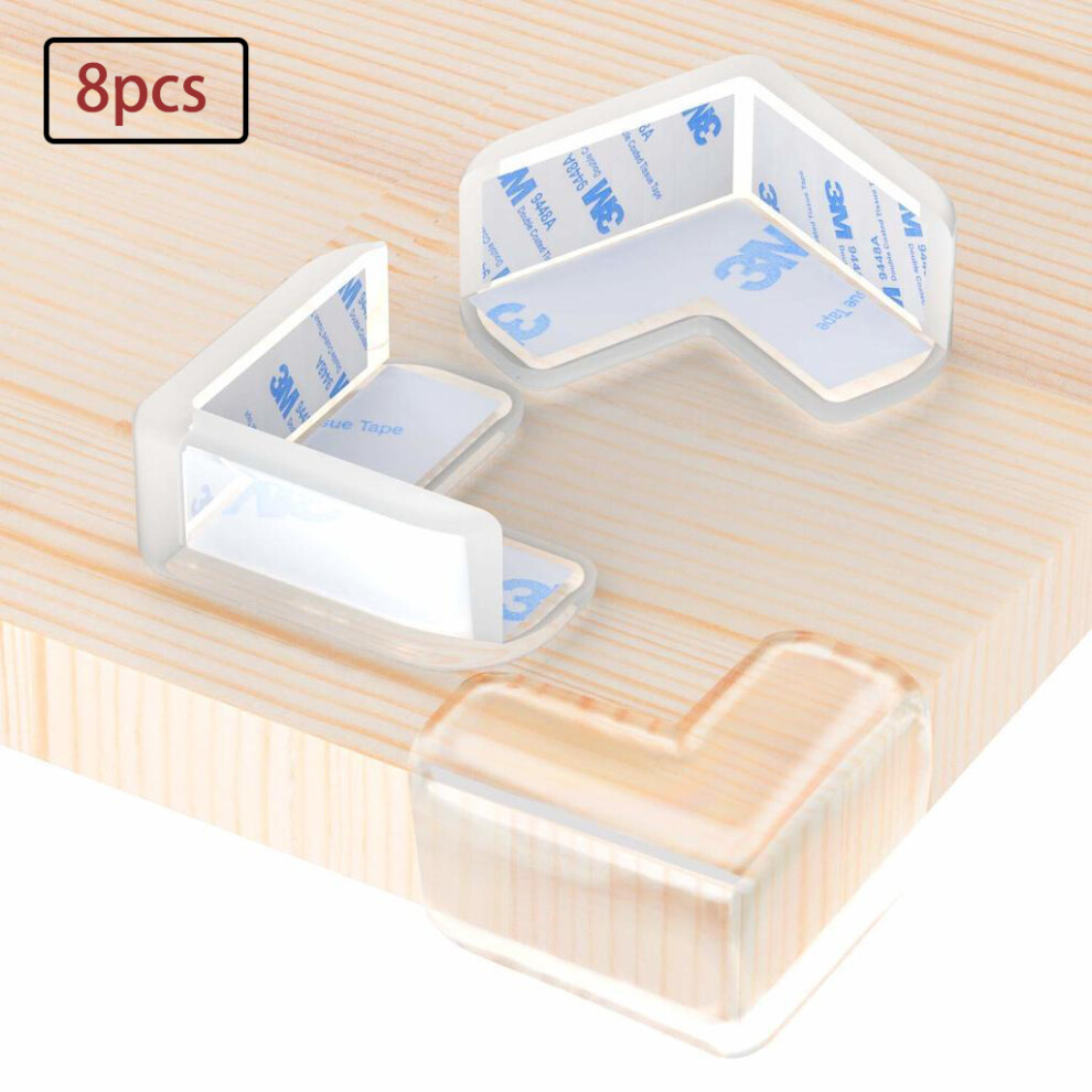 Baby Proofing Corner Guards, Safety Corner Protectors Transparent L Shaped Design For Clear Furniture Table Corners, Child Safety Protection 8Pcs