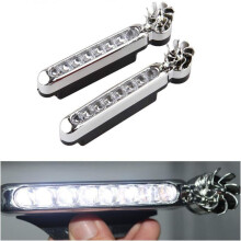 Eco-Warrior's Choice, 2 unidades de luzes automotivas à prova d'água, luzes diurnas econômicas, 8 LEDs com brilho gerado pelo vento, encaixe