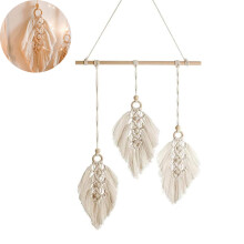 Painel de parede em macramê estilo boho chic, algodão natural, presente atraente, decoração tecida à mão com fios, apanhador de sonhos para