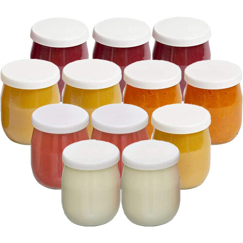 Βάζα γιαουρτιού Gourmet, 12 τεμάχια, χωρίς BPA, επαναχρησιμοποιήσιμα, τέλειο μέγεθος 1