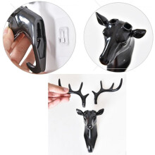 Crochets décoratifs adhésifs en forme de bois de cerf, accroche-manteaux muraux tête de cerf, lot de 2, écologiques et durables, parfaits pour