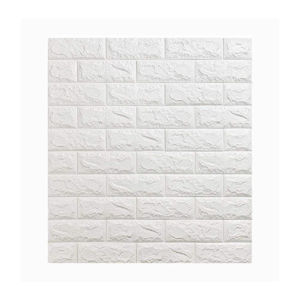 Xpe Foam 3D Wall Panels Peel And Stick For Bedroom Kitchen, Faux Brick White Decor 1X Piece 9128293580373