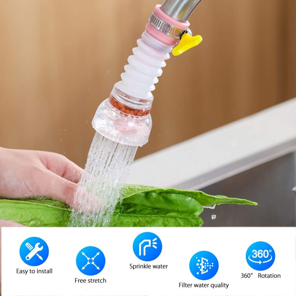 Removable Splash-Proof Faucet Sprayer, Durable Abs Construction: Water-Saving Device That Reduces Chlorine And Impurities For Kitchens, Bathrooms, 9405630135213